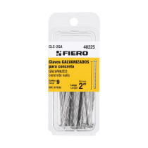 Blíster con 20 clavos galvanizados para concreto 2", FIERO