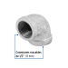 Codo 90° acero galvanizado de 1/2", FOSET