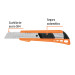 Cutter 18 mm reforzado de plástico con alma metálica, TRUPER