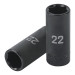 Dado largo impacto de 22 mm, 6 puntas, cuadro 1/2", TRUPER
