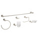 Juego de 6 accesorios para baño acabado satín, FOSET ELEMENT