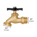 Llave p/manguera, de latón, 100g, 1/2", granel, PRETUL