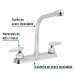 Mezcladora 8" fregadero cromo, cuello cobra, cono, BASIC