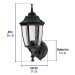 Arbotante tipo farol tradicional soportado p/exterior, negro