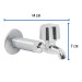 Llave 1/2" para fregadero con niple y chapetón, cromo, BASIC