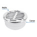 Coladera 5" universal,ABS,rejilla cromada 3 tornillos, FOSET