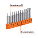 Juego de 12 puntas torx combinadas largo 2", TRUPER EXPERT
