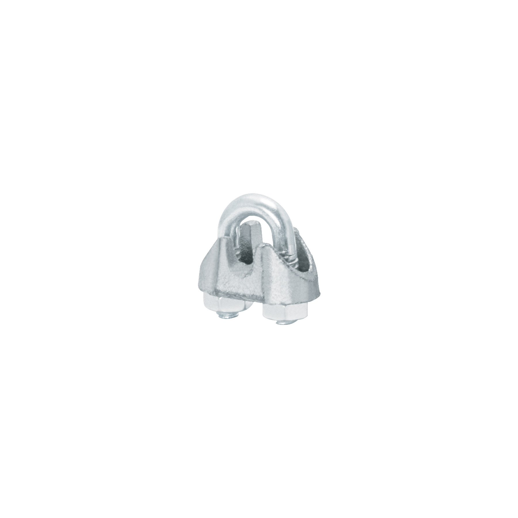 Bolsa c/100 nudos (perros) de hierro p/cable de 1/8", FIERO