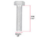Bolsa con 8 tornillos 5/8" x 2-1/2" tipo máquina, FIERO