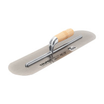 Llana 20" canto redondo, 14 remaches, mango madera, TRUPER