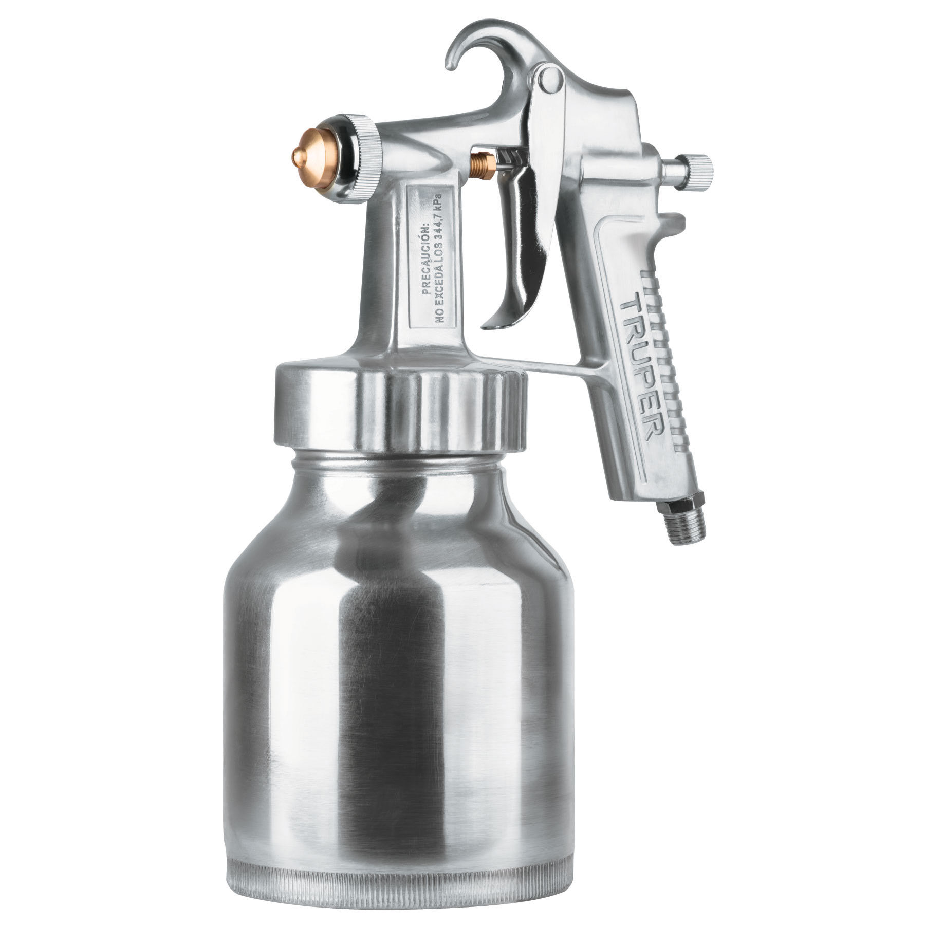Pistola p/pintar baja presión, 1.5 mm, pulida, entrada inf