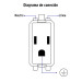Placa armada con 3 contactos, VOLTECK BASIC