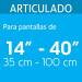 Soporte para pantallas de 14" a 40" articulado, VOLTECK