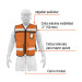 Chaleco brigadista con cintas reflejantes, color naranja