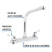 Mezcladora 8" fregadero cromo, cuello cobra, palanca, BASIC