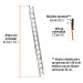 Escalera de extensión, tipo III, 28 escalones, TRUPER