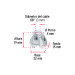 Blíster c/2 nudos (perros) de hierro p/cable de 1/8", FIERO