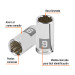 Dado de 9 mm, 12 puntas, cuadro 1/4", TRUPER