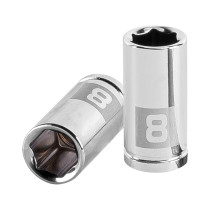 Dado de 8 mm, 6 puntas, cuadro 1/4", TRUPER