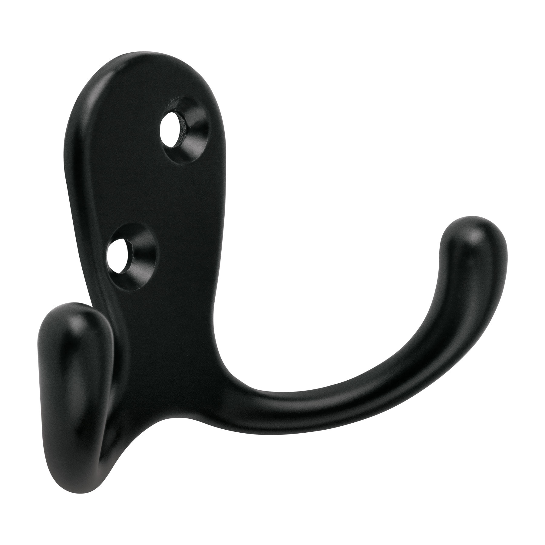 Gancho doble tipo perchero, 7 cm, negro, HERMEX