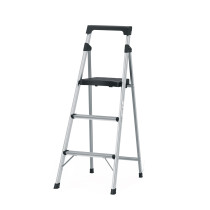 Escalerilla tubular plegable, 3 peldaños, aluminio, TRUPER