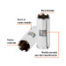 Dado largo de 3/4", 6 puntas, cuadro 3/8", TRUPER