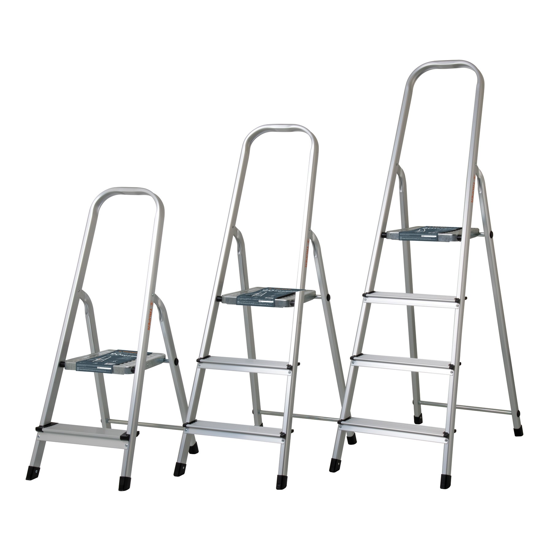 Escalerillas plegables de aluminio, tipo III, 150 kg