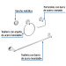 Juego de 4 accesorios para baño, cromo, FOSET AQUA