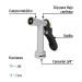Pistola metálica para riego de 4", 2 funciones, PRETUL