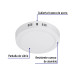 Luminario LED plafón 12W 3000K, redondo, blanco, VOLTECK