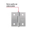 Bisagra cuadrada 2", satinado, cabeza plana, BASIC