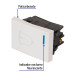 Interruptor para timbre, 1.5 módulos, línea Española, blanco