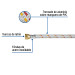 Manguera para gas, aluminio, 3/8" flare, 150 cm, FOSET BASIC