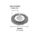 Carda circular 3" alambre grueso para taladro, PRETUL