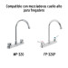 Cuello alto para mezcladora de fregadero, cromo, BASIC