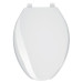 Asiento alargado para WC, abierto, blanco, AQUA
