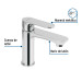 Monomando corto para lavabo, cromo, FOSET RIVIERA