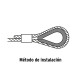 Bolsa con 5 guardacabos para cable de acero de 5/16", FIERO