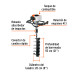 Ahoyadora/motoperforadora a gasolina 52 cc, TRUPER