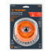 Carda copa 5" alambre trenzado grueso, eje 5/8"-11, TRUPER