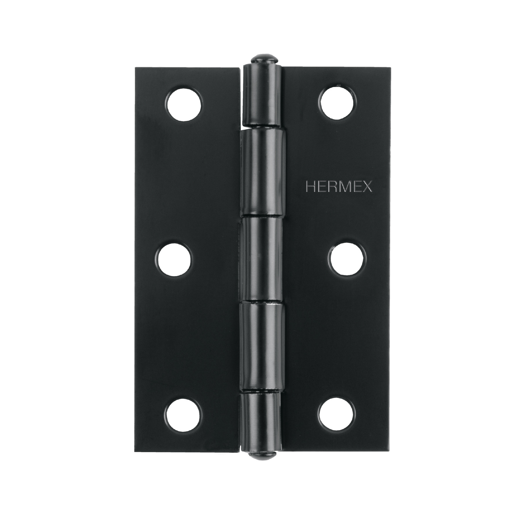 Bisagra rectangular 3-1/2 x 2-1/8", acero negro mate, HERMEX