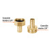 Conectores 1/2" macho y hembra de latón sólido para manguera