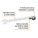 Llave combinada matraca reversible 1/2"x178 mm largo, EXPERT