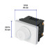Dimmer giratorio, 1.5 módulos, línea Española, color blanco
