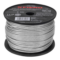 Metro cable flexible 3/32" acero 7x19 recubierto PVC, 75 m