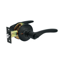 Cerradura manija "Milán" p/recámara, negro, cil latón, BASIC