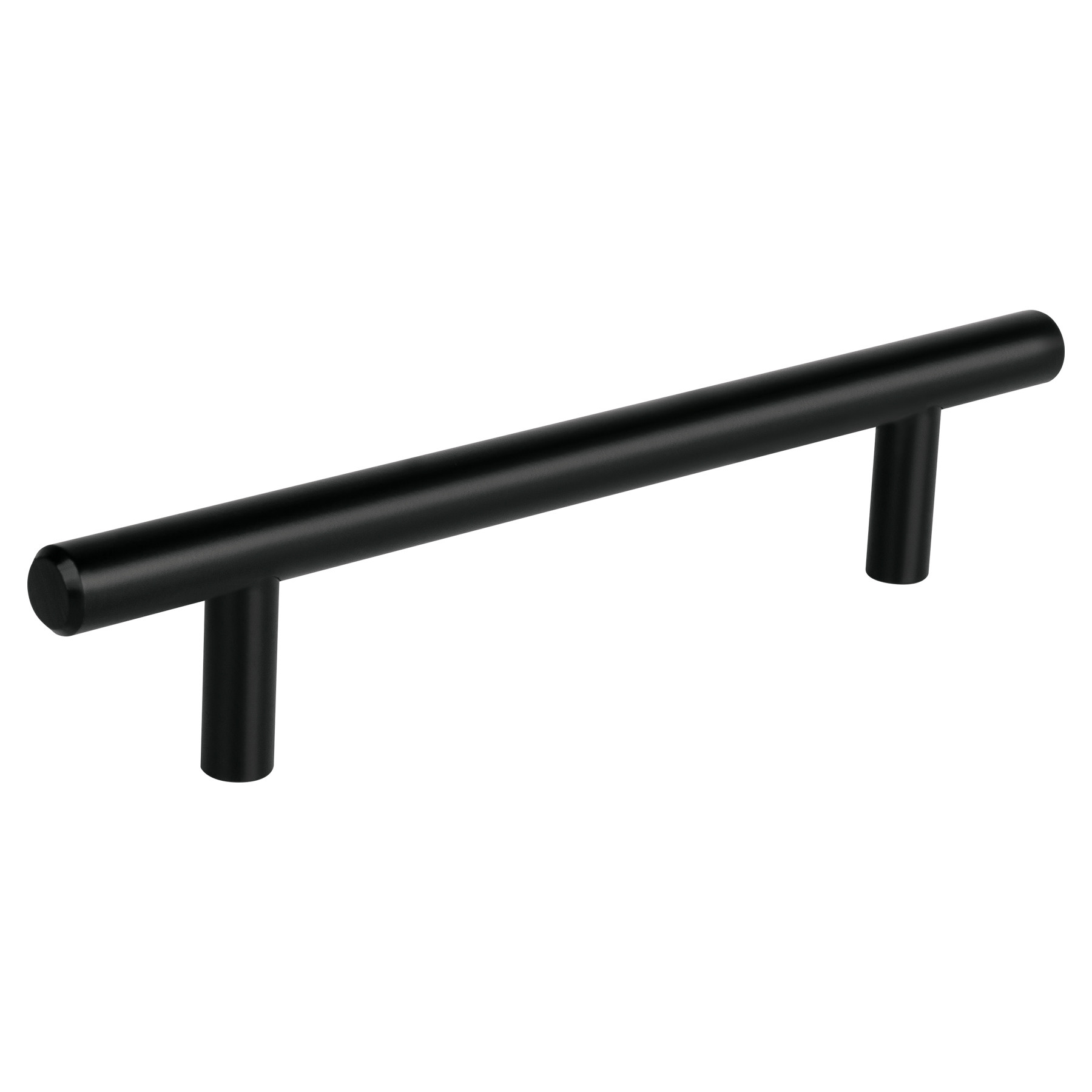 Jaladera de acero, 128mm, línea Cilindro, negro, HERMEX