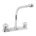 Mezcladora 8" fregadero cromo, cuello cobra, acrílico, BASIC