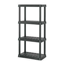 Estante plástico 4 repisas capacidad 45kg, 61x38x125, PRETUL