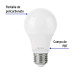 Foco LED 9W (60W) A19 6500K blanca fría, atenuable, VOLTECK